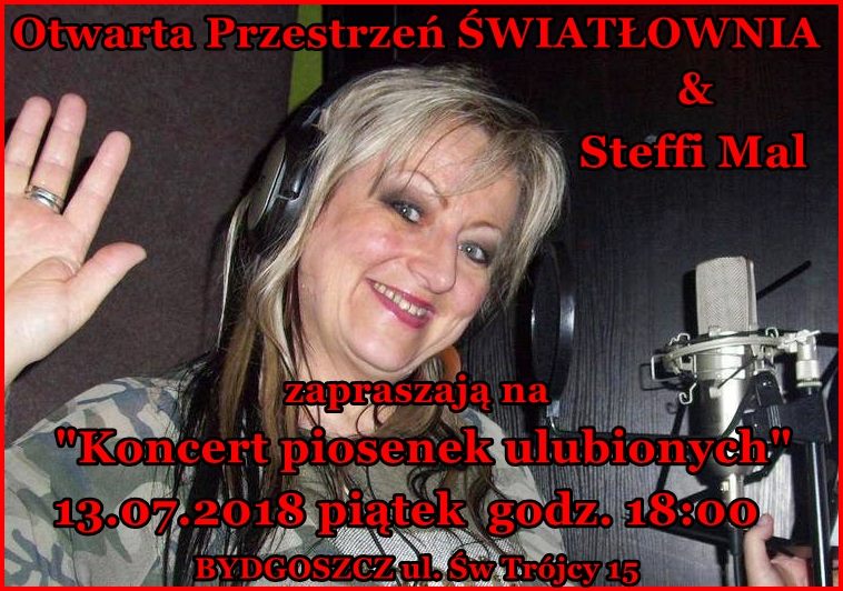 Plakat koncertu piosenek ulubionych Steffi Mal